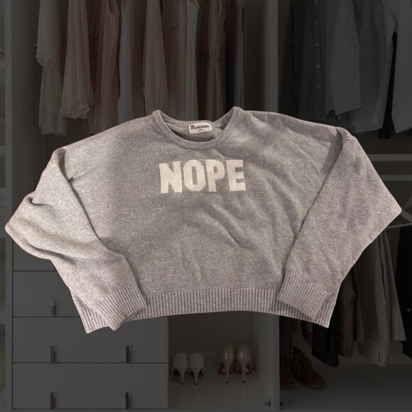 Gray 'Nope' Super Soft Sweater Size XXL from No Boundaries - Picture 2 of 4